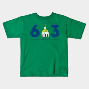 603 Area Code Capitol Region Vintage Kids T-Shirt